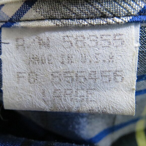 VTG Eileen West Couture Queen Anne's Lace Silk Velvet Trim Plaid Robe Size Large - Picture 10 of 10